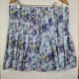 Tee Time Brand‎ Pleated Floral Golf/Tennis Skort Size XL